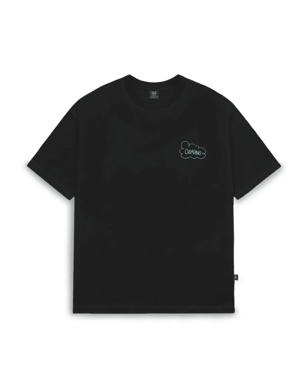 CLOUDS BLACK T-SHIRT - CIAMPINO