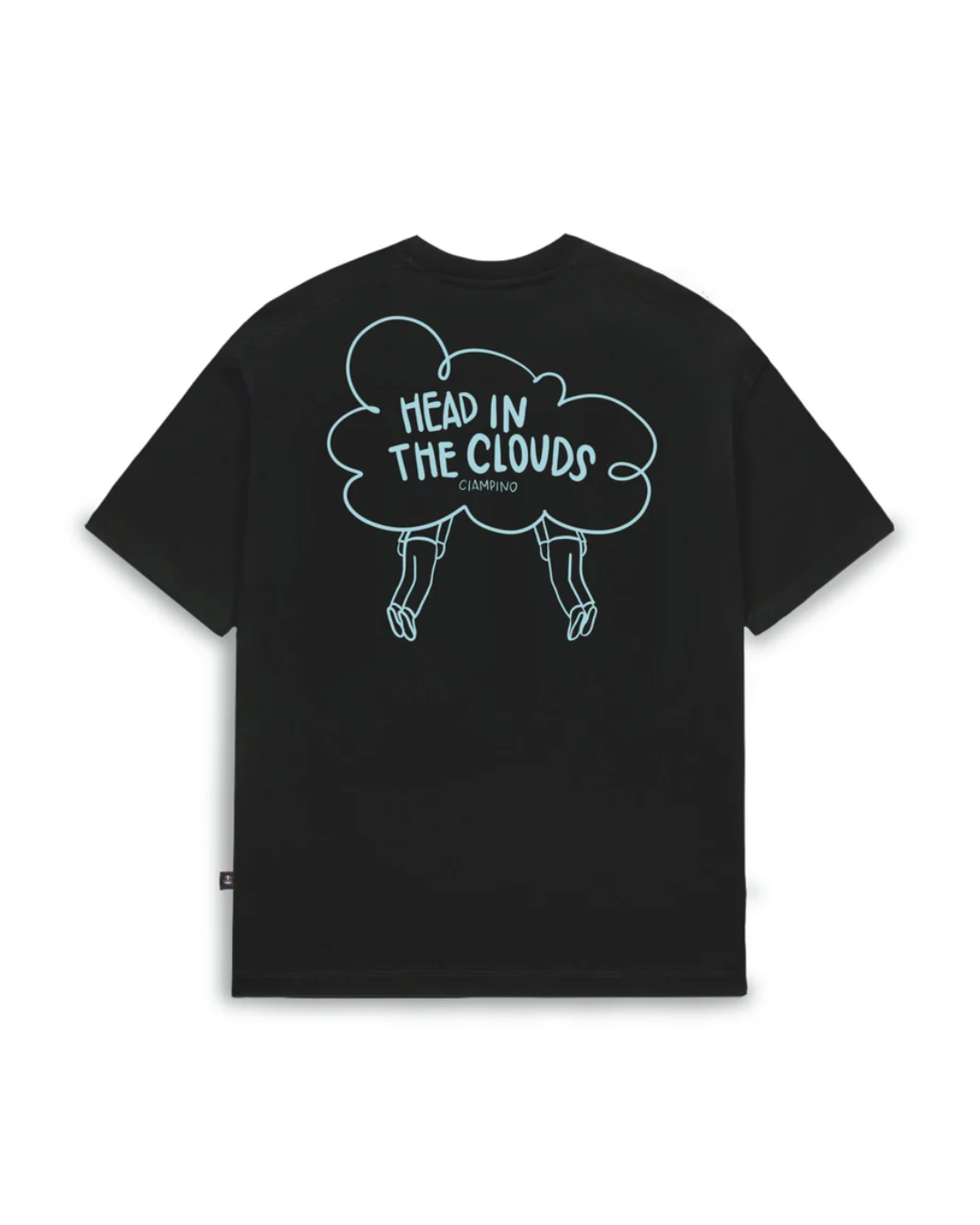 CLOUDS BLACK T-SHIRT - CIAMPINO