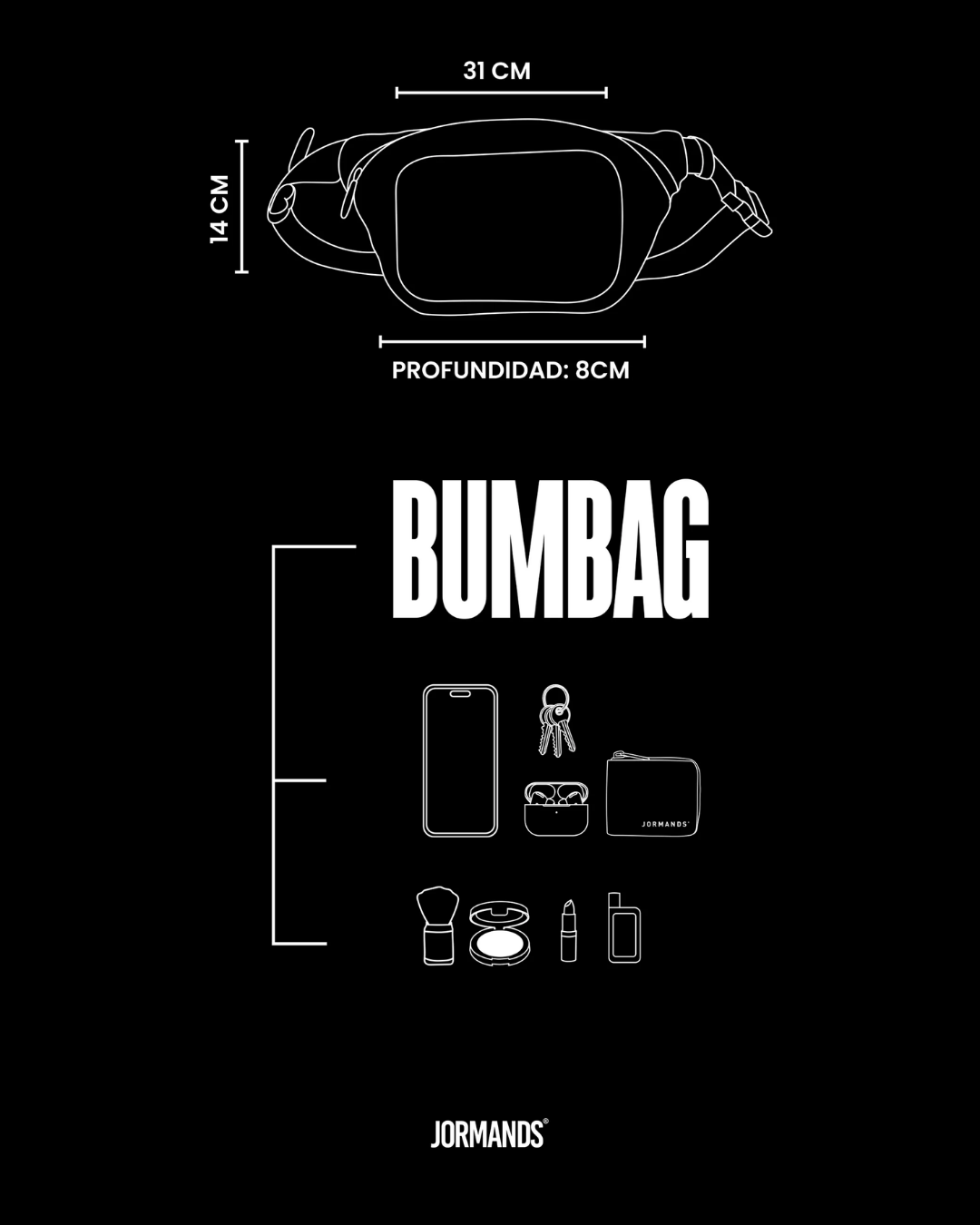 BLACK BUMBAG