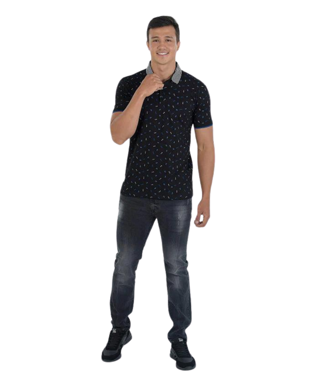 POLO NEGRA MOSAICOS / RHBU-02053