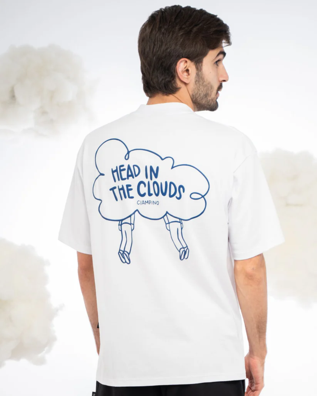 CLOUDS WHITE T-SHIRT - CIAMPINO