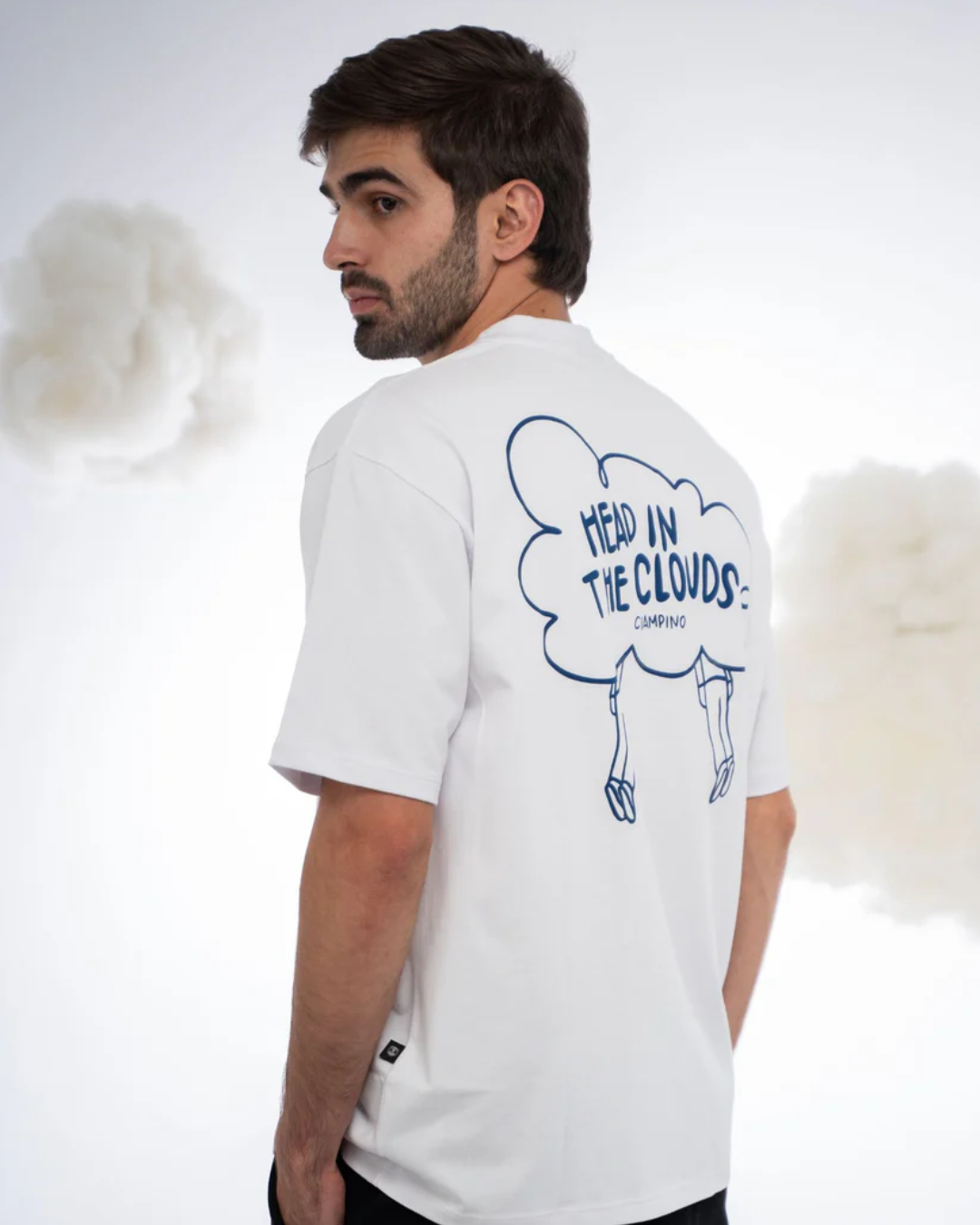 CLOUDS WHITE T-SHIRT - CIAMPINO
