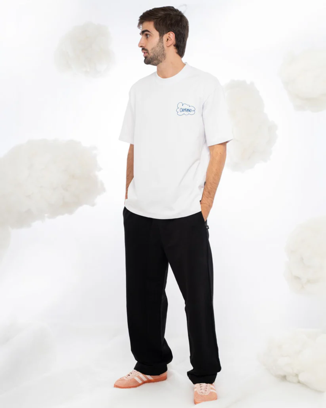 CLOUDS WHITE T-SHIRT - CIAMPINO
