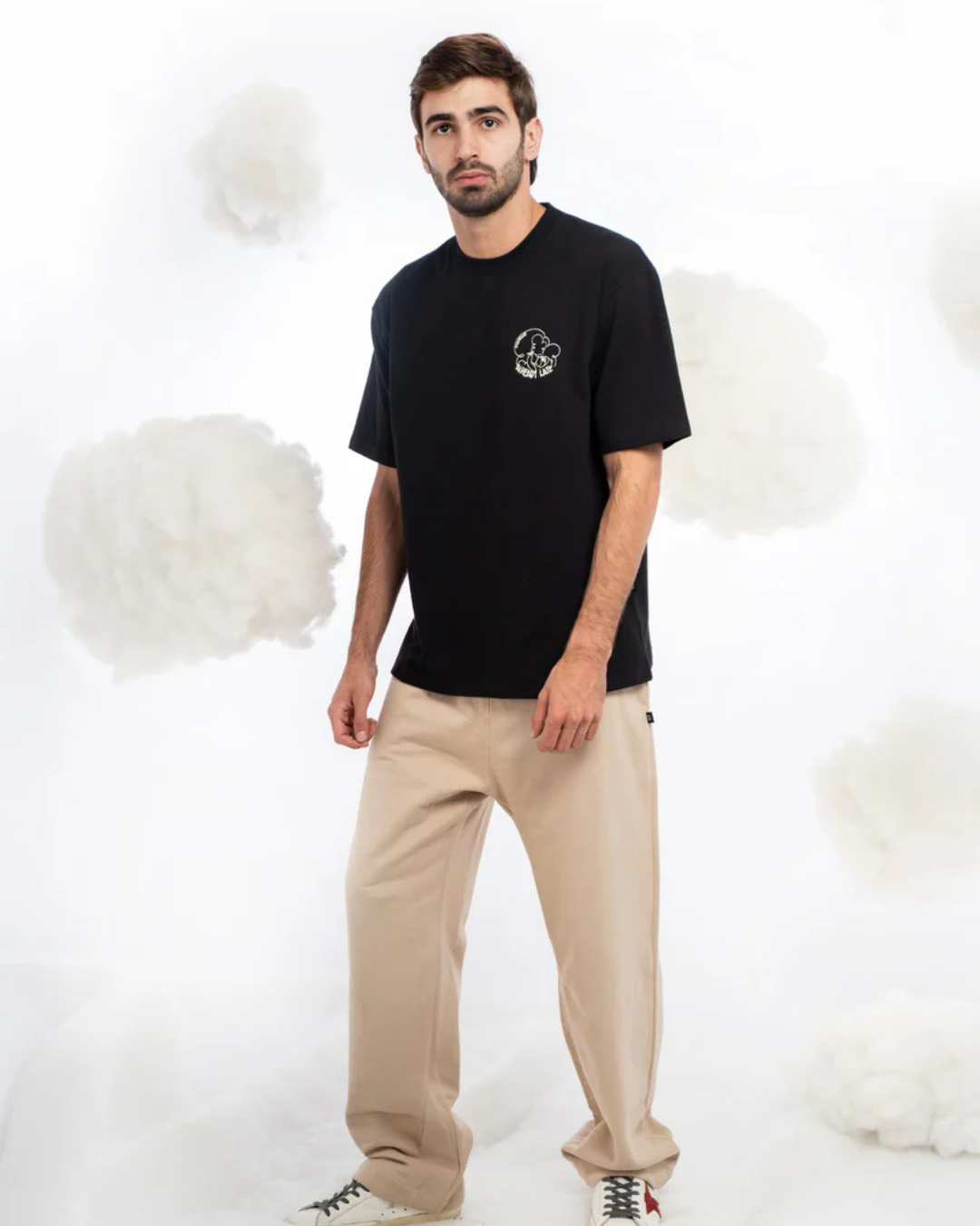 ALREADY LATE BLACK T-SHIRT - CIAMPINO