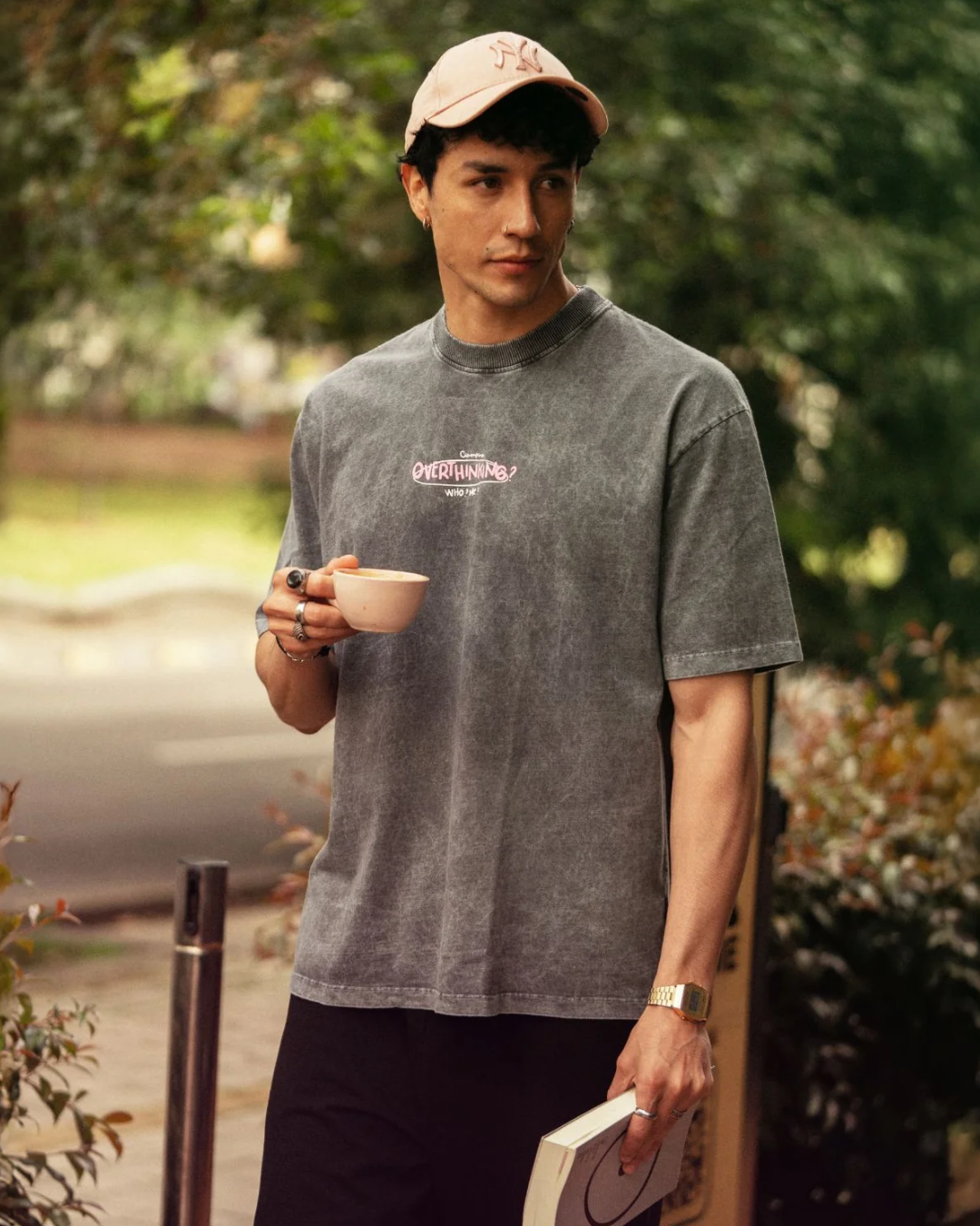 OVERTHINK PINK T-SHIRT - CIAMPINO