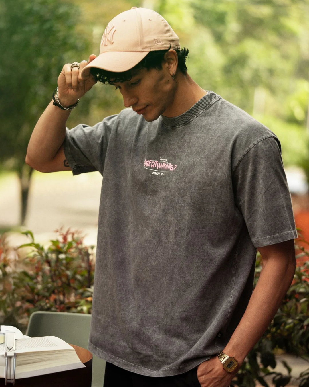 OVERTHINK PINK T-SHIRT - CIAMPINO