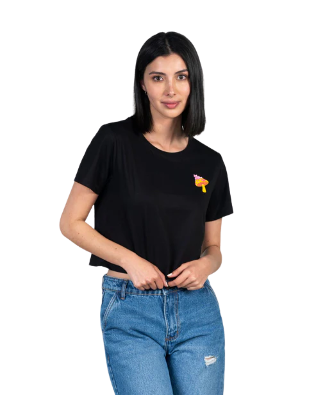 CROPTOP FUNGI NEGRO - CIAMPINO