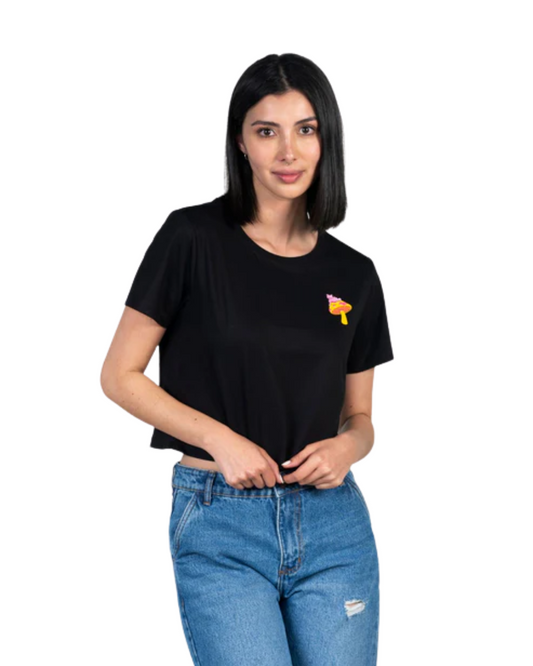 CROPTOP FUNGI NEGRO - CIAMPINO