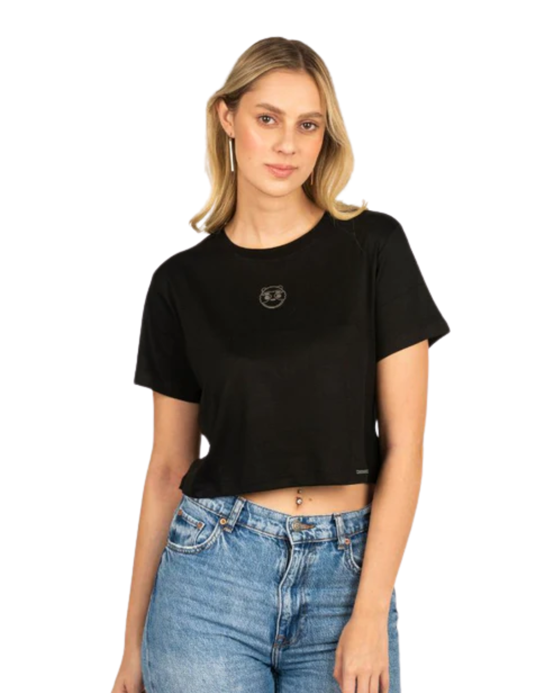 CROPTOP SILUETA NEGRO - CIAMPINO