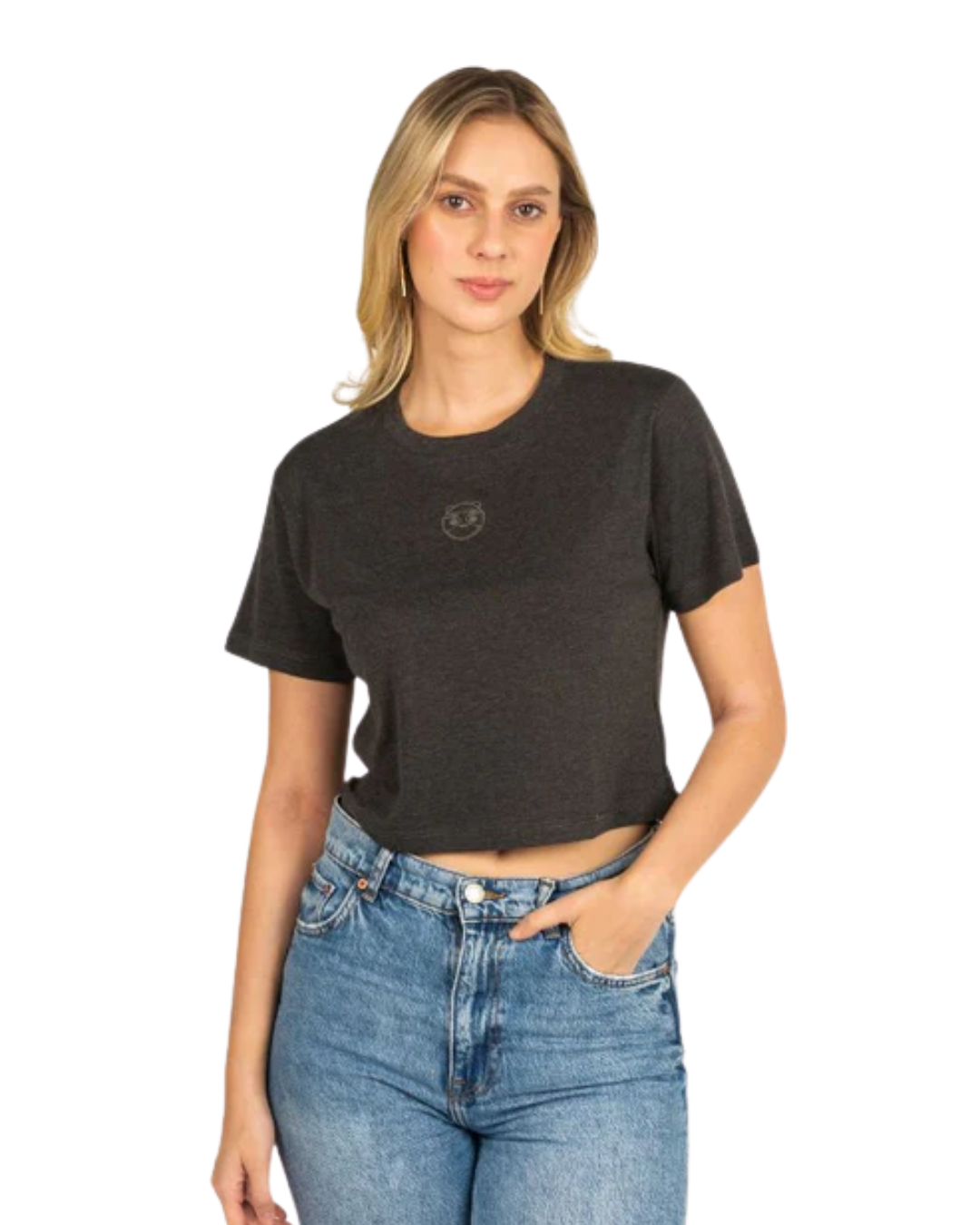 CROPTOP SILUETA PEREZOSO GRIS - CIAMPINO