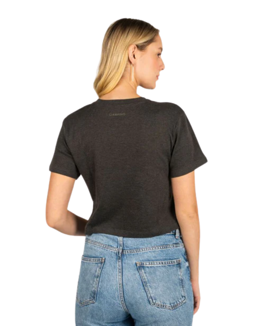 CROPTOP SILUETA PEREZOSO GRIS - CIAMPINO