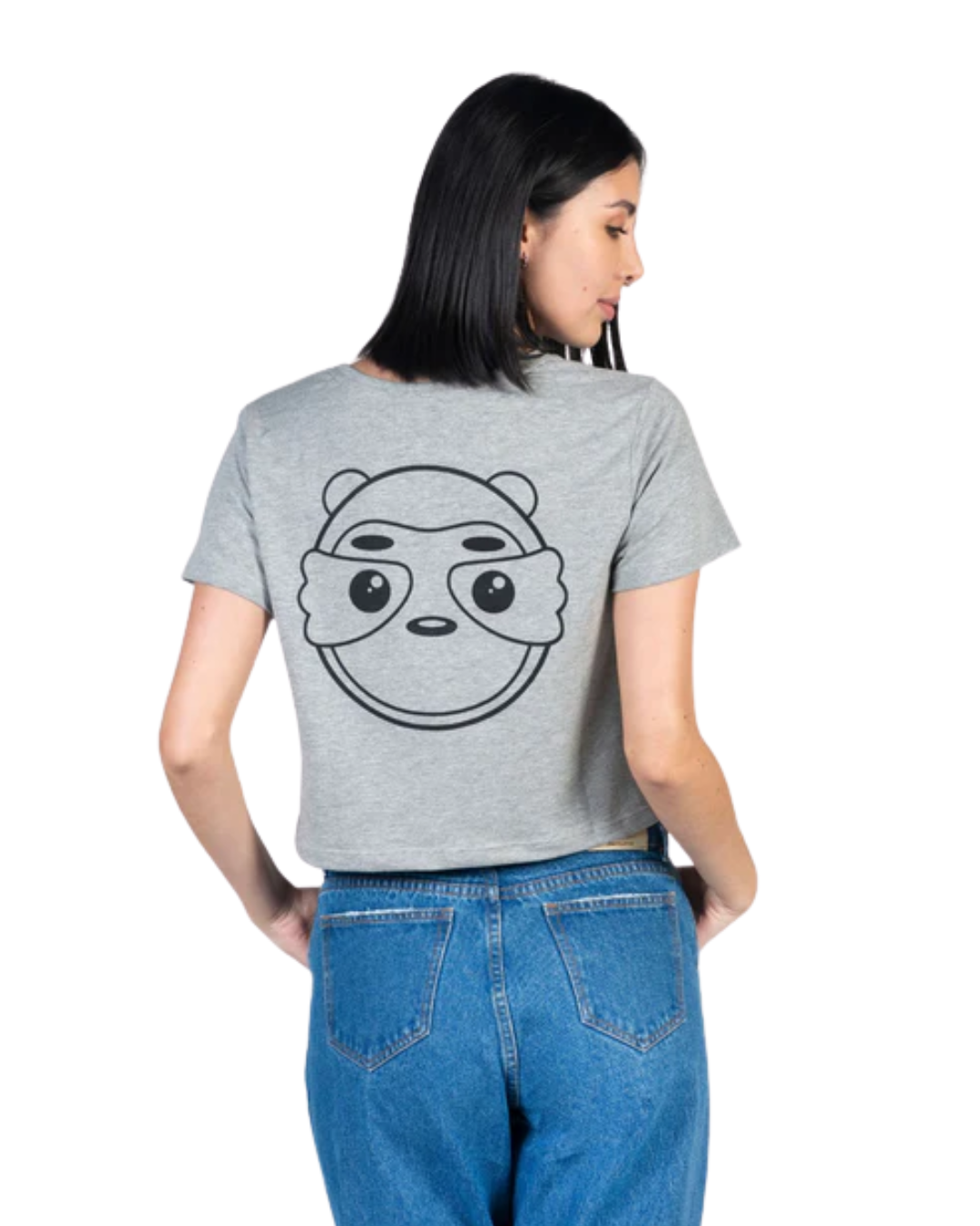 CROPTOP PEREZOSO ESPALDA GRIS - CIAMPINO