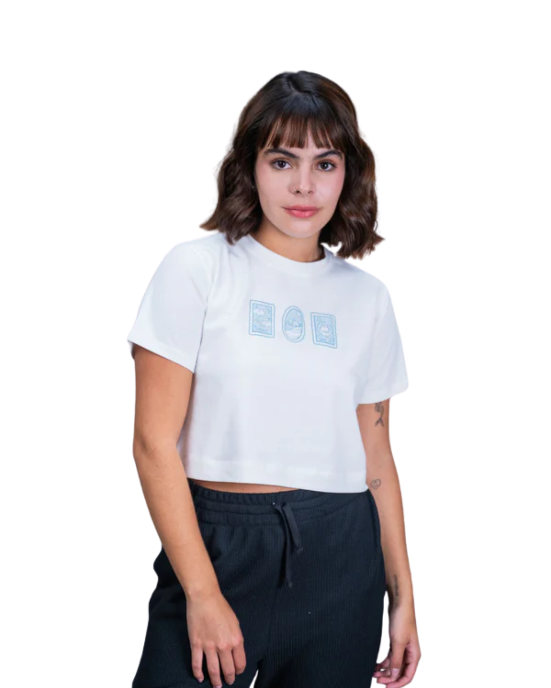 CROPTOP RETRATOS MARFIL - CIAMPINO