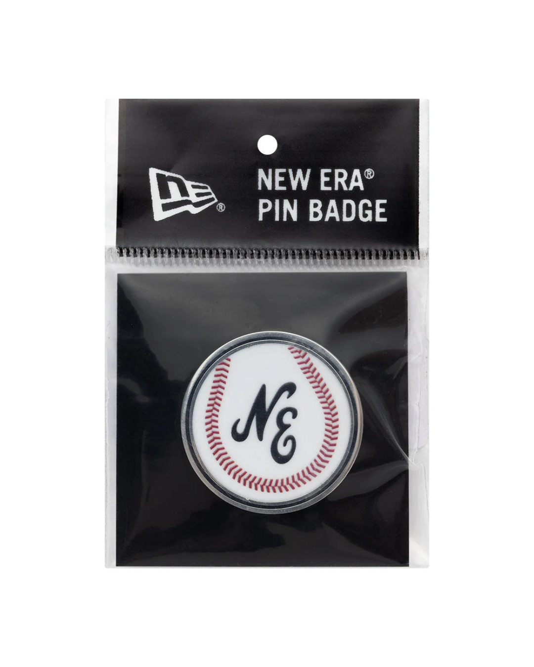 WHITE BASEBALL PIN BADGE