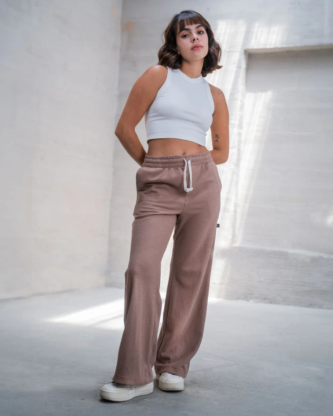 PANTALON GRID CAFÉ - CIAMPINO