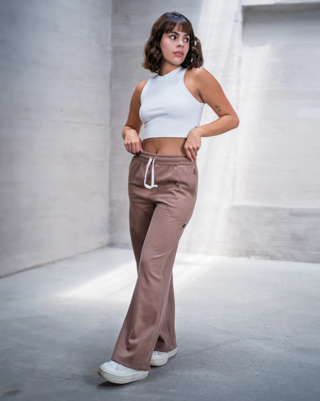 PANTALON GRID CAFÉ - CIAMPINO