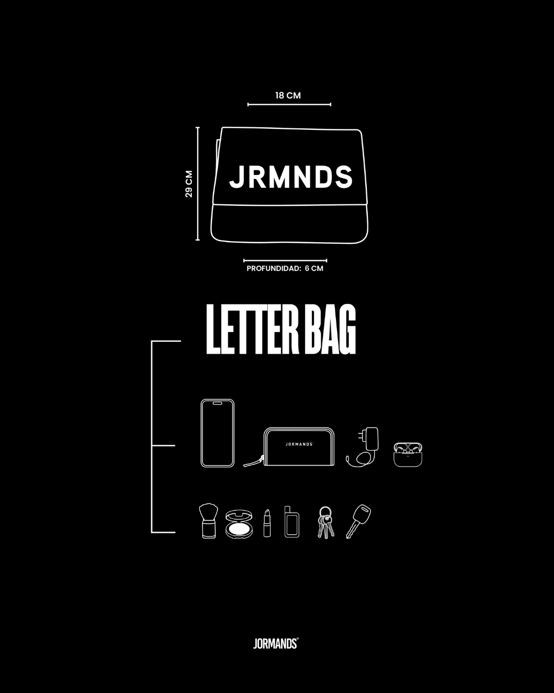 BLACK LETTER BAG