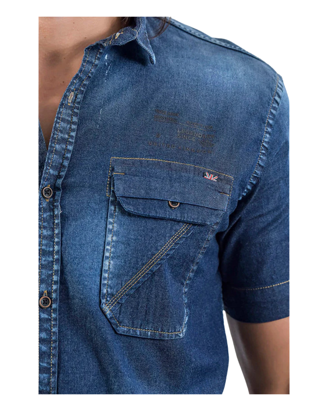 CAMISA MANGA CORTA DENIM  - ROOTT+CO / RHCA-88030