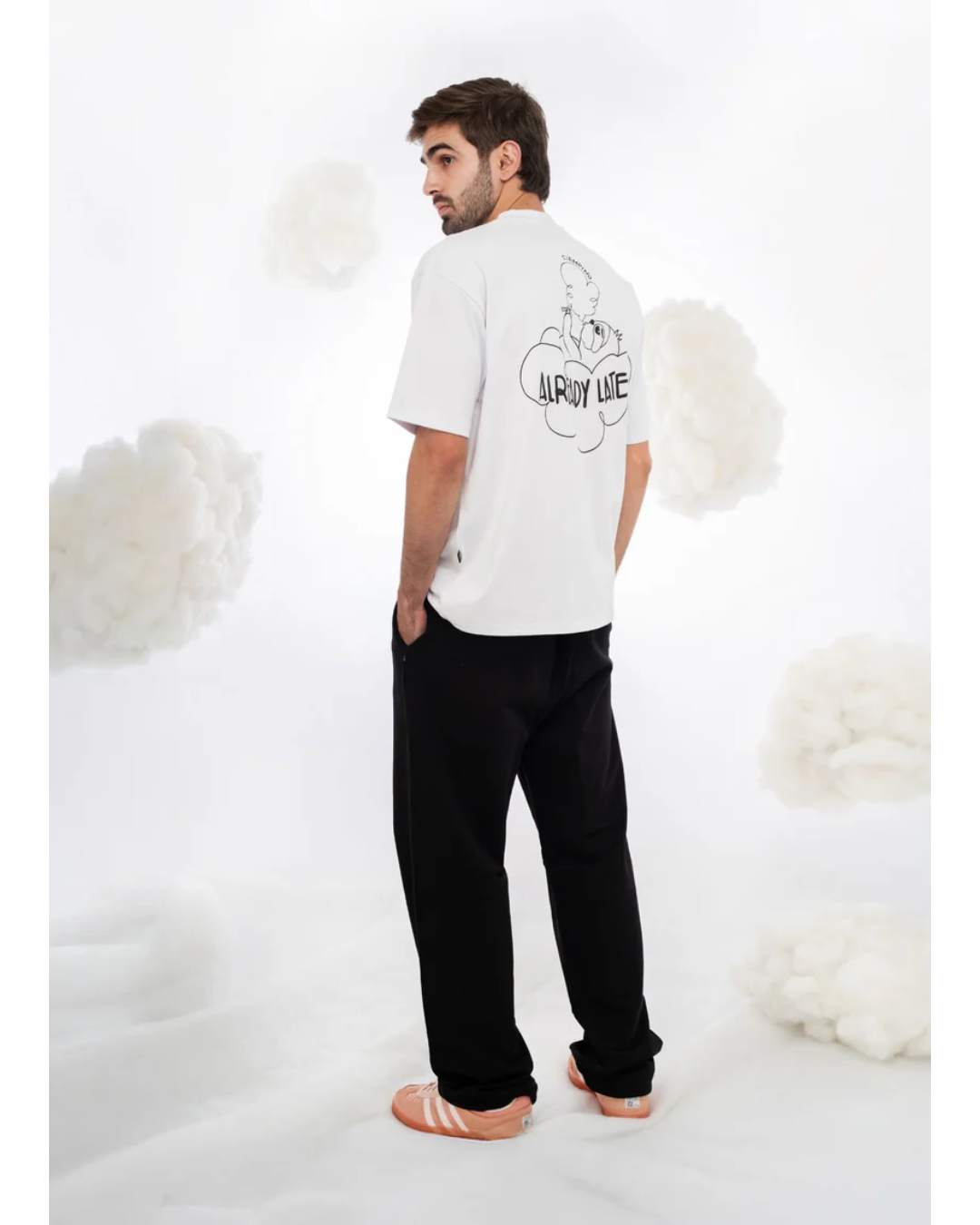 ALREADY LATE WHITE T-SHIRT - CIAMPINO