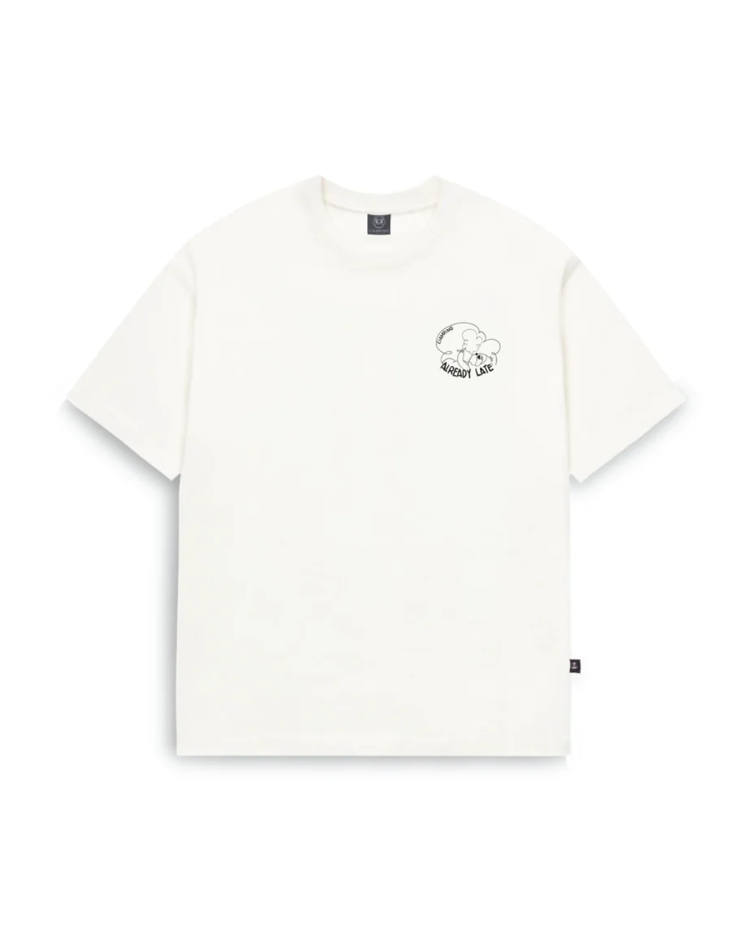 ALREADY LATE WHITE T-SHIRT - CIAMPINO