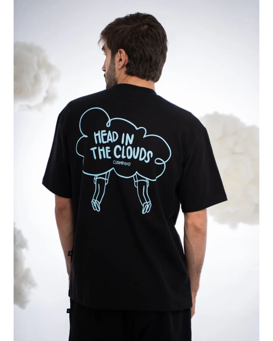 CLOUDS BLACK T-SHIRT - CIAMPINO
